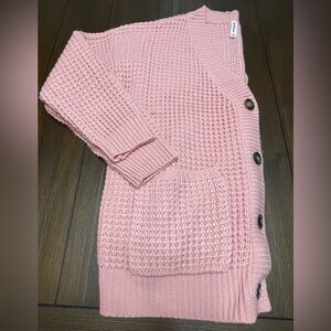 Zenana Outfitters Blush Pink Button-Up Cardigan